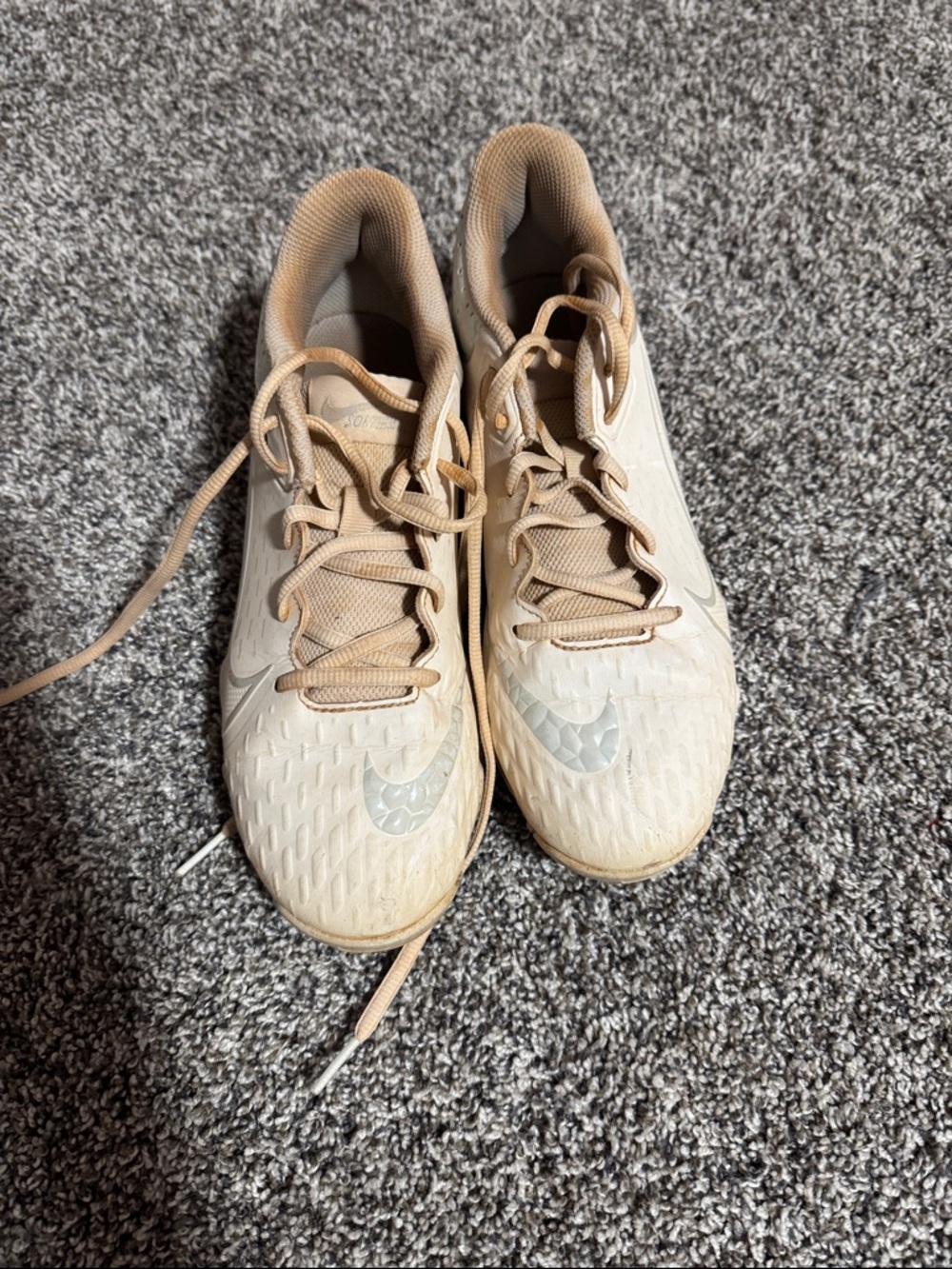 Beige Women's Athletic Sneakers - Neutral Lace-Up Comfort for softball
